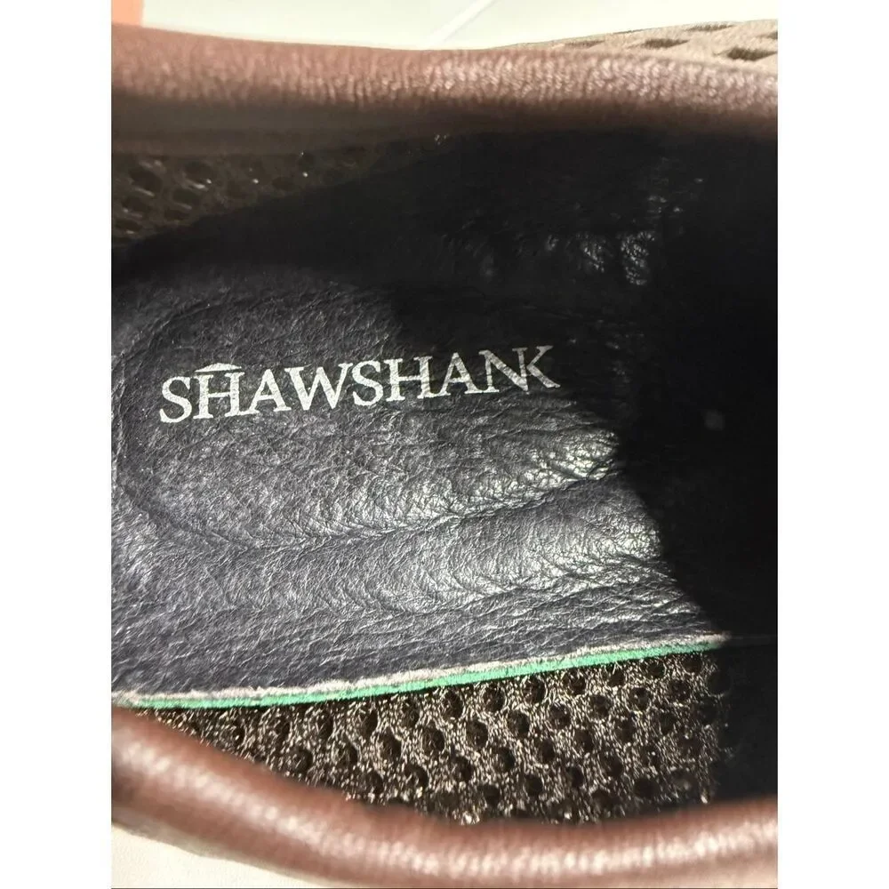 Shawshank Brown Perforated Leather Lace Up Comfort Shoes Men’s Size 42 EU/8,5 US